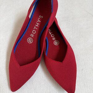 Rothy's Point II Lollipop Red flats